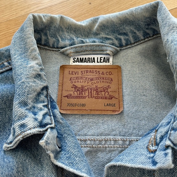 Levi's Blue Denim Jacket with White Laces - Picture 6 of 6